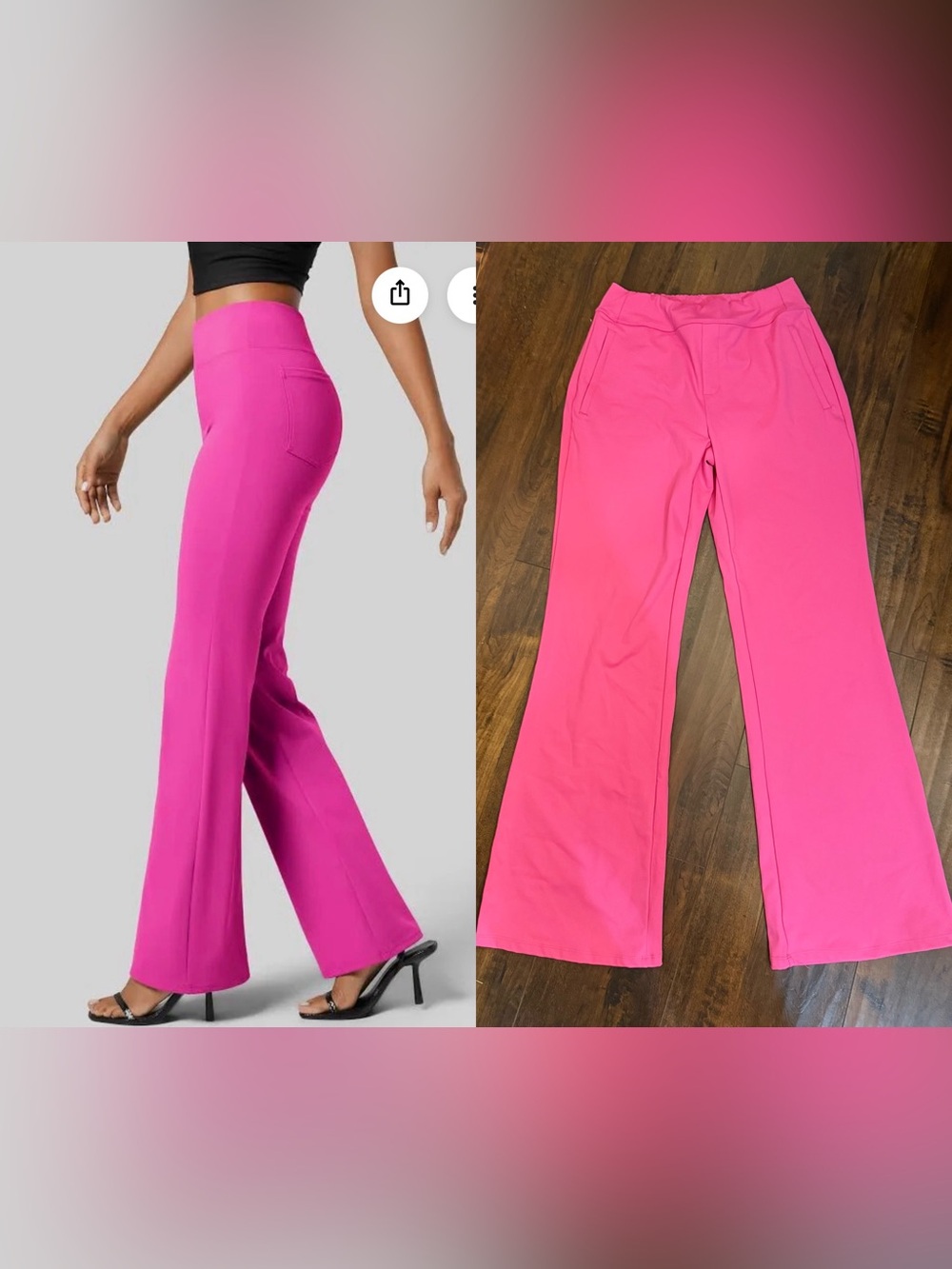 Halara Flex High Waisted Side Pocket Slight Flare Work Pants Size Medium Tall